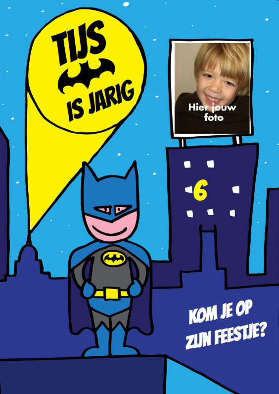 uitnodiging Kinderfeestje jongen batman - Kinderfeestjes Kinderfeestjes - uitnodiging Kinderfeestje jongen batman