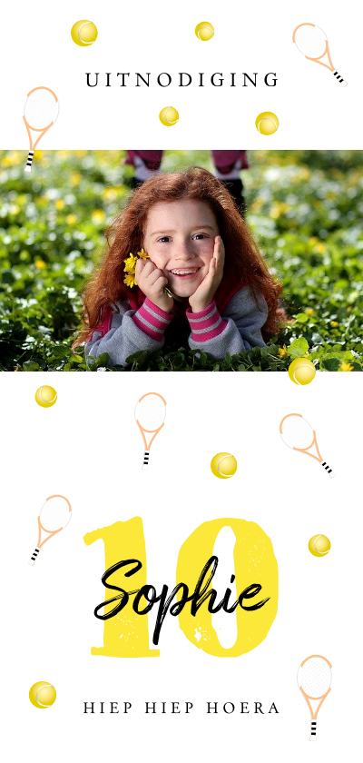 Uitnodiging kinderfeestje met tennis thema - Kinderfeestjes Kinderfeestjes - Uitnodiging kinderfeestje met tennis thema