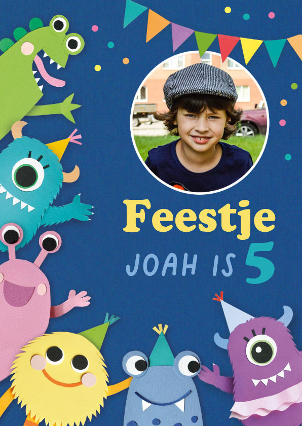 Uitnodiging kinderfeestje monsters - Kinderfeestjes Kinderfeestjes - Uitnodiging kinderfeestje monsters