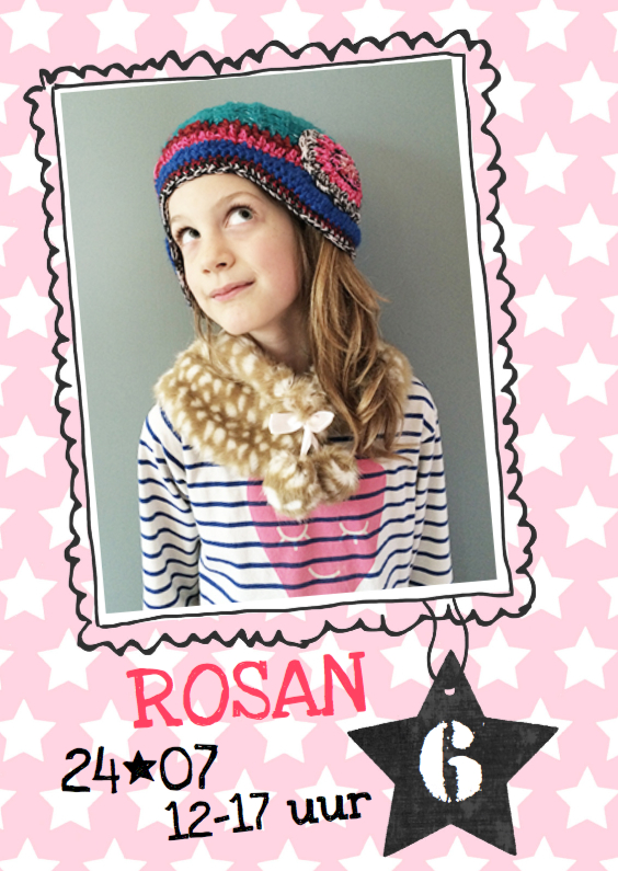 Uitnodiging kinderfeestje Rosan - Kinderfeestjes Kinderfeestjes - Uitnodiging kinderfeestje Rosan