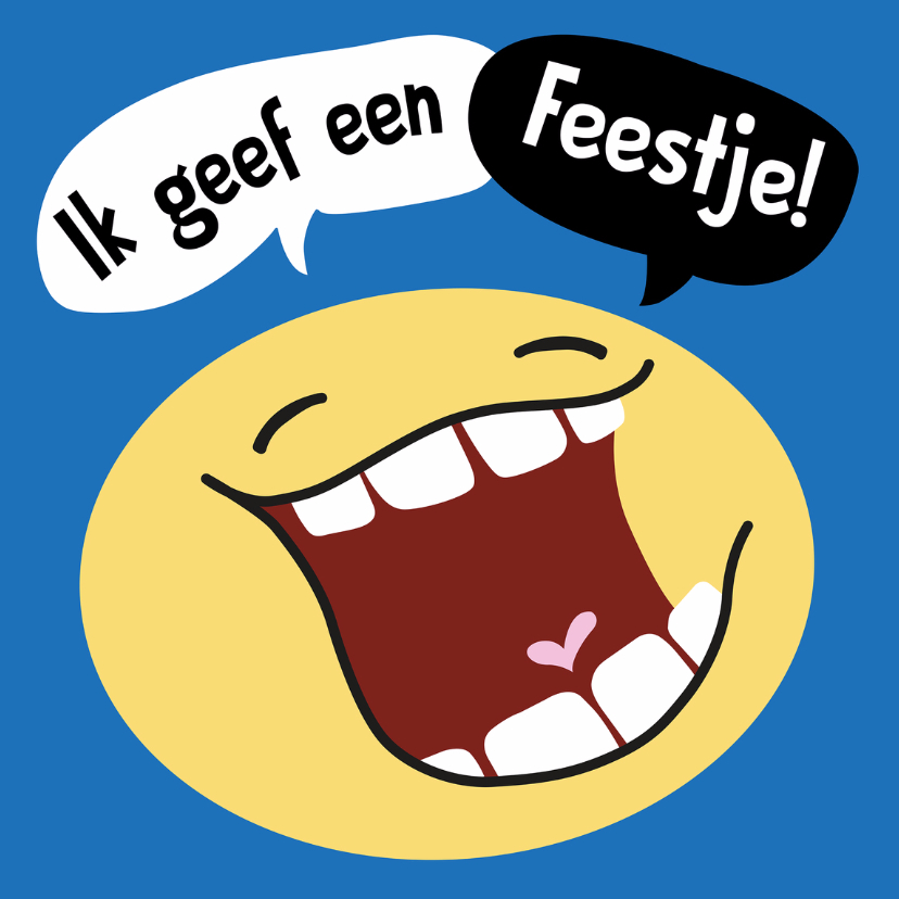 Uitnodiging Smiley feestje - Kinderfeestjes Kinderfeestjes - Uitnodiging Smiley feestje