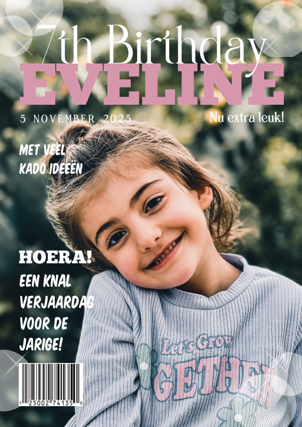 Kinderfeestjes - Uitnodiging tijdschrift cover meisje 