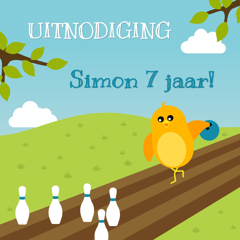 Uitnodiging voor bowlingfeestje jongen - Kinderfeestjes Kinderfeestjes - Uitnodiging voor bowlingfeestje jongen