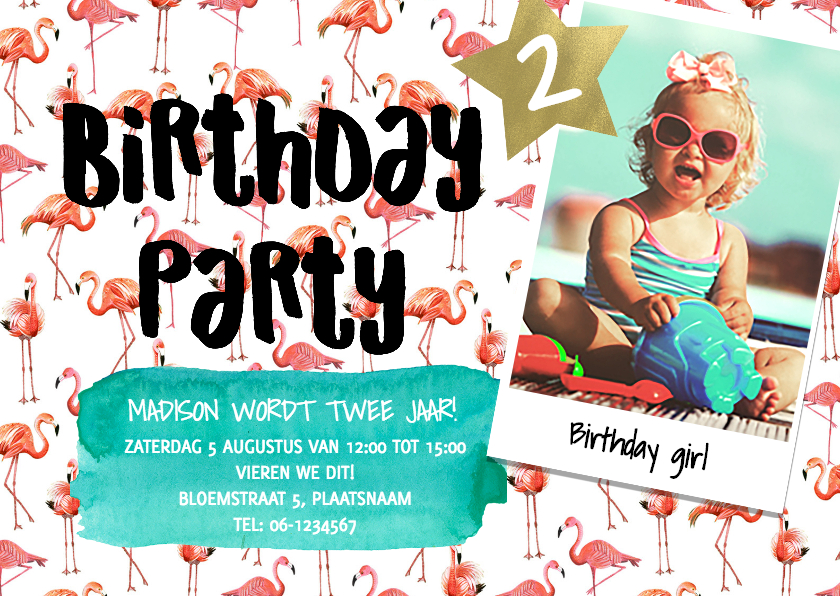 Verjaardagfeestje Flamingo zomer - Kinderfeestjes Kinderfeestjes - Verjaardagfeestje Flamingo zomer