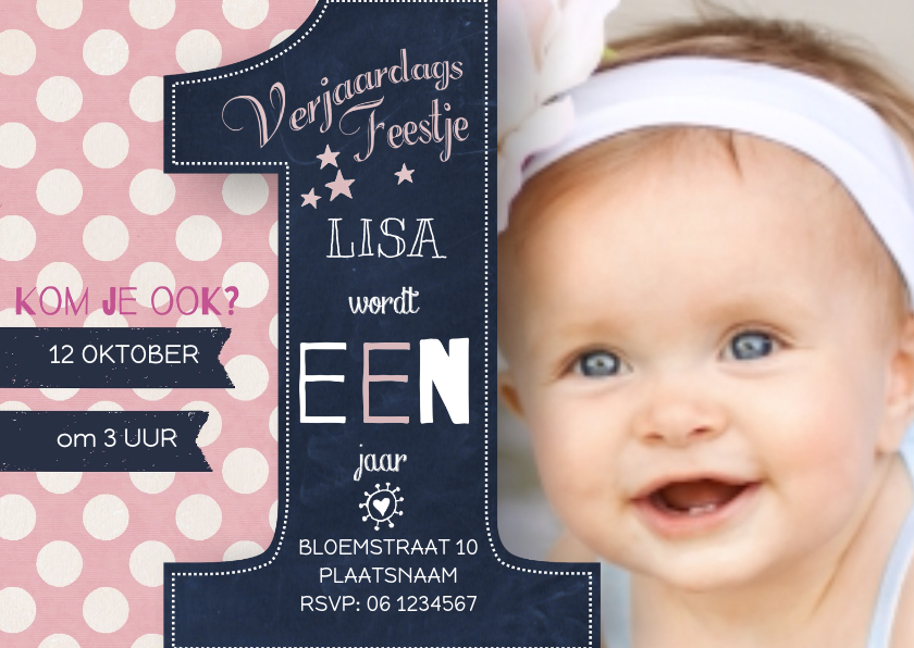 Kinderfeestjes - Verjaardagsfeestje 1 jaar Meisje