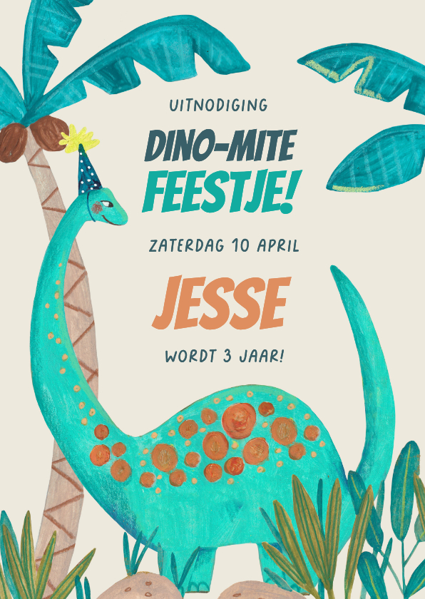 Verjaardagsfeestje dinosaurus jungle dino-mite - Kinderfeestjes Kinderfeestjes - Verjaardagsfeestje dinosaurus jungle dino-mite
