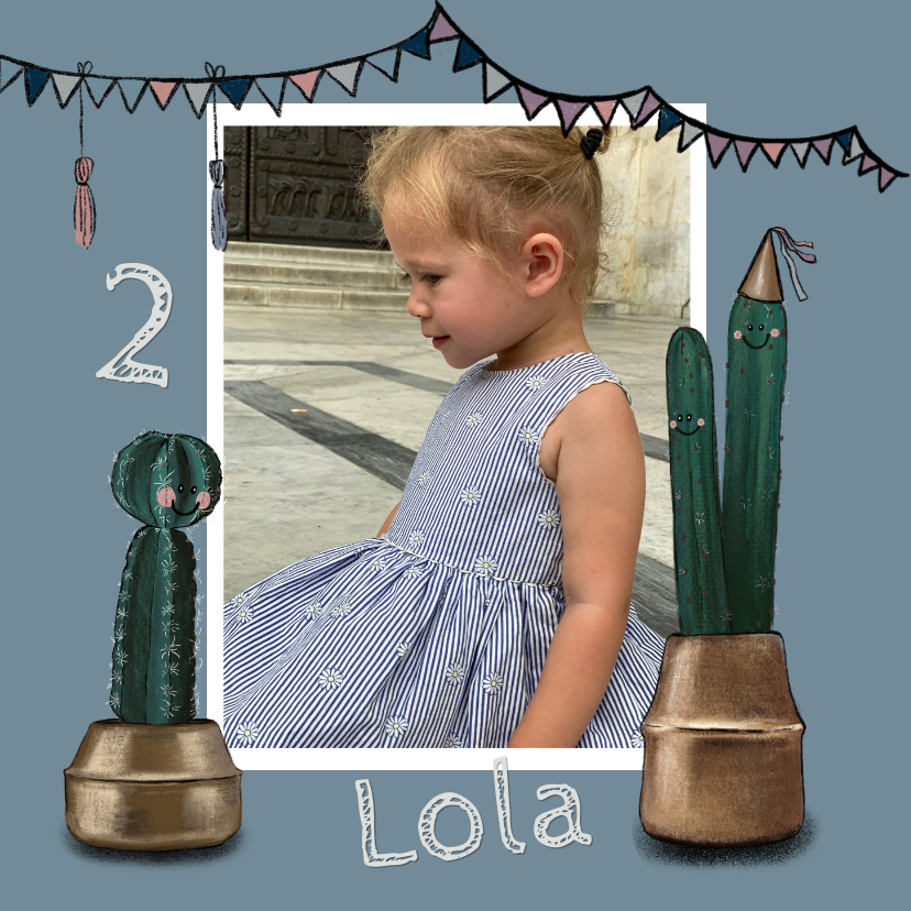 Vrolijke uitnodiging voor een feestje met cactussen - Kinderfeestjes Kinderfeestjes - Vrolijke uitnodiging voor een feestje met cactussen