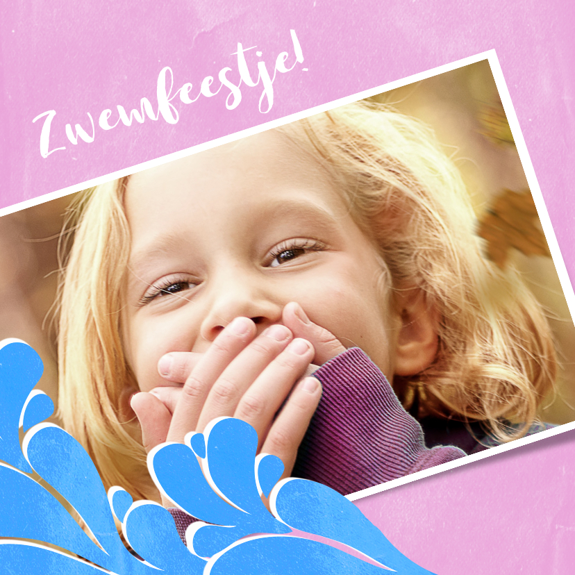 Vrolijke uitnodiging voor een zwemfeestje - Kinderfeestjes Kinderfeestjes - Vrolijke uitnodiging voor een zwemfeestje
