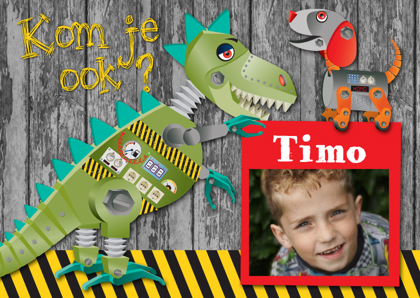 YVON dinosaurus robot kom je ook - Kinderfeestjes Kinderfeestjes - YVON dinosaurus robot kom je ook
