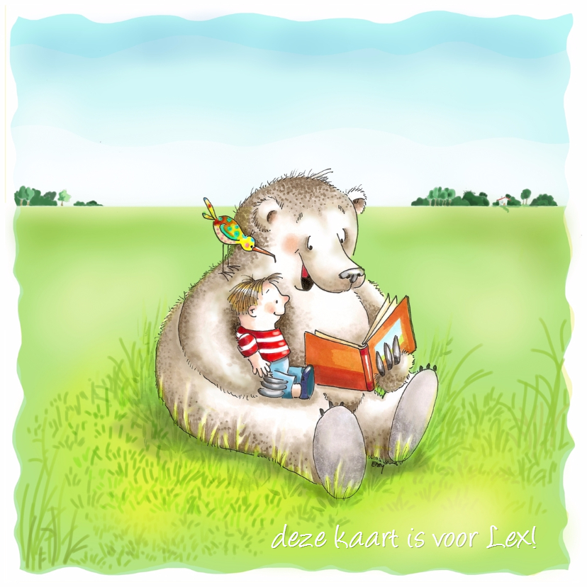 De beer leest voor - Kinderkaarten Kinderkaarten - De beer leest voor