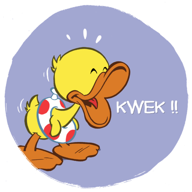 Kinderkaarten - eend Guusje kwek