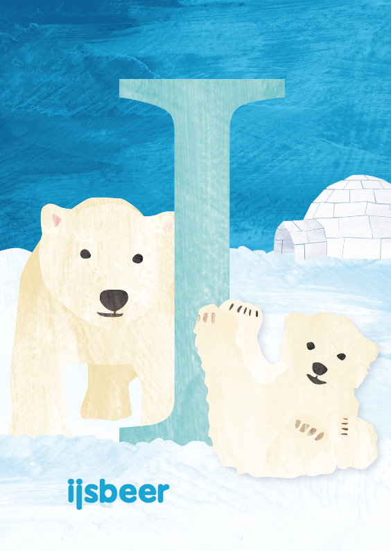 Kinderkaarten - I van ijsbeer