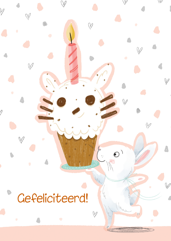 Kinderkaarten - Kinderkaart Birthday-bunny
