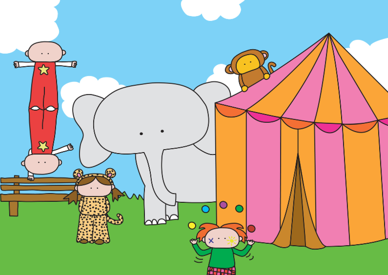 Kinderkaart Circus - Kinderkaarten Kinderkaarten - Kinderkaart Circus