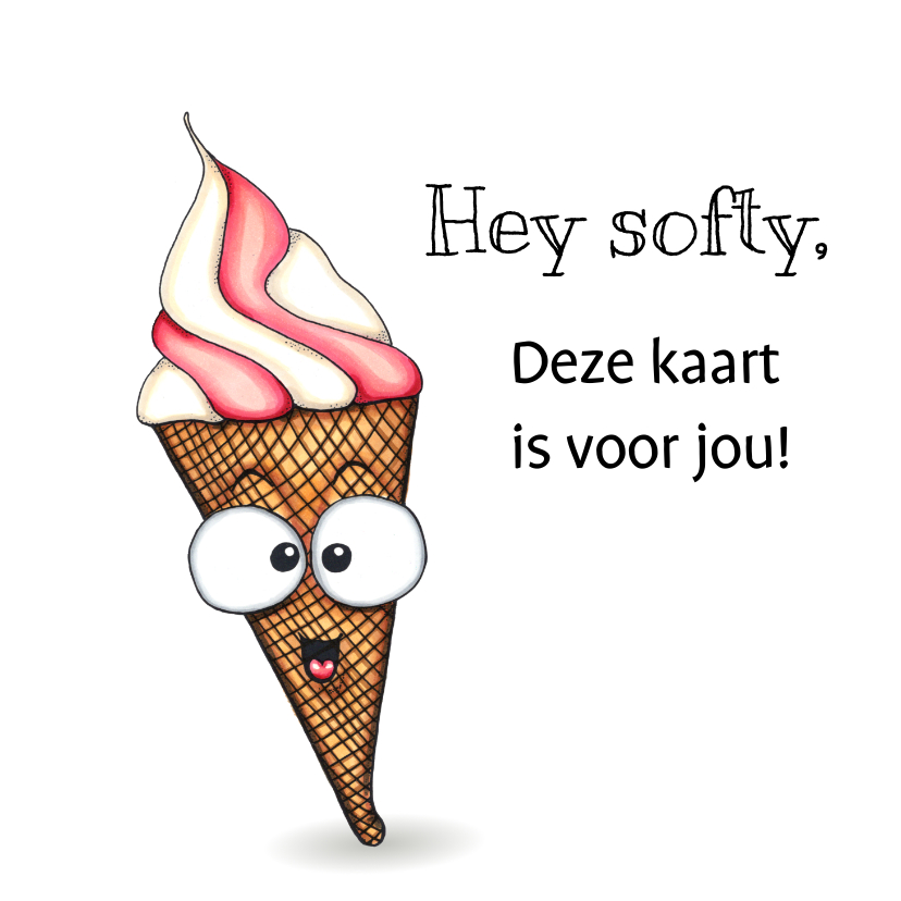 Kinderkaarten - Kinderkaart hey softy