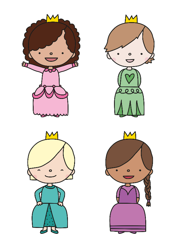 Kinderkaart 'in iedereen schuilt een prinses' - Kinderkaarten Kinderkaarten - Kinderkaart 'in iedereen schuilt een prinses'