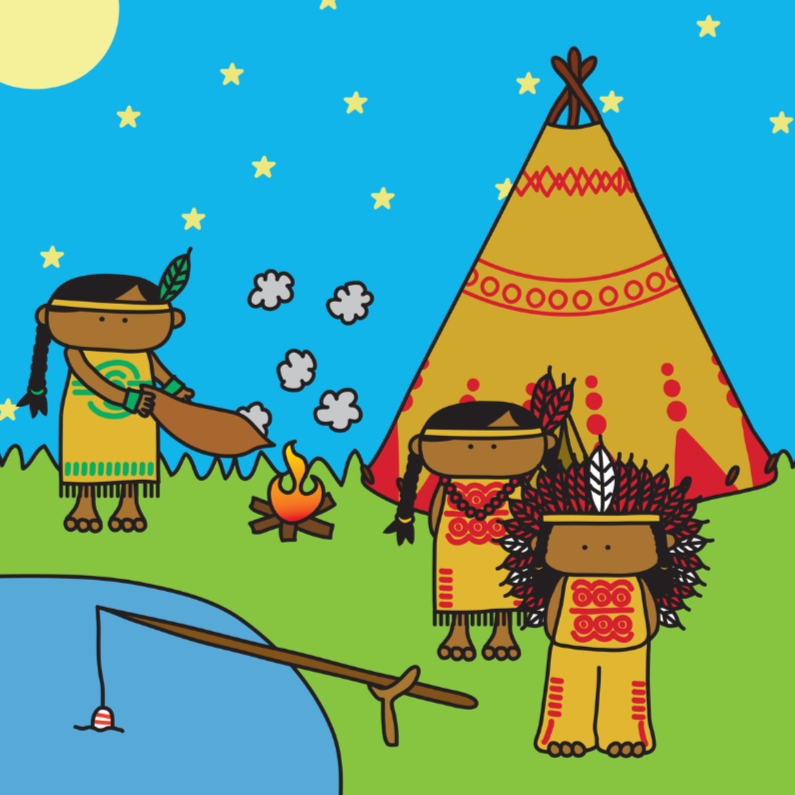 Kinderkaart Indianen - Kinderkaarten Kinderkaarten - Kinderkaart Indianen