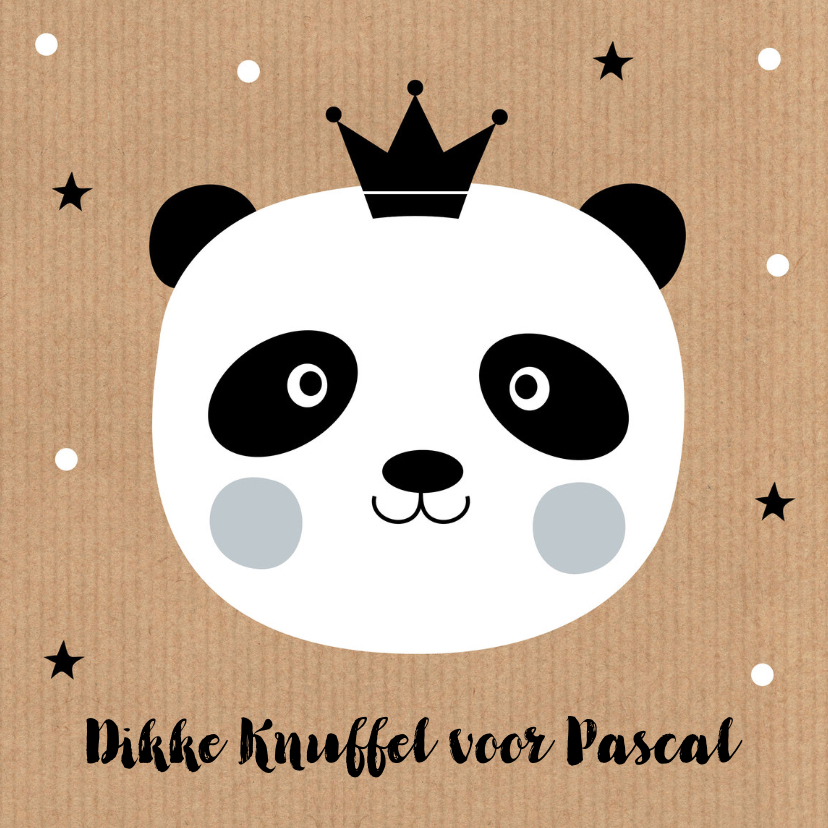 Kinderkaarten - Kinderkaart pandabeer kraftprint