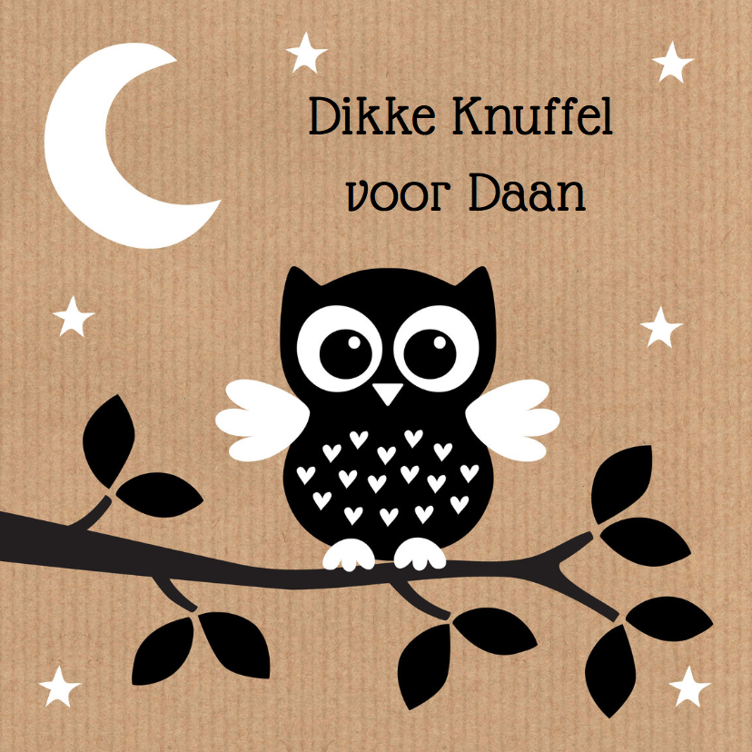 Kinderkaart uiltje kraft - Kinderkaarten Kinderkaarten - Kinderkaart uiltje kraft