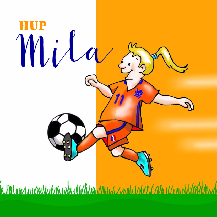 Kinderkaart - voetbal meisje - Kinderkaarten Kinderkaarten - Kinderkaart - voetbal meisje