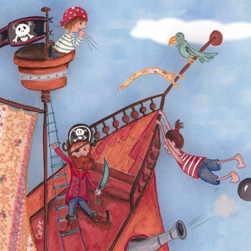 Piratenfeestje Kinderkaart - Kinderkaarten Kinderkaarten - Piratenfeestje Kinderkaart