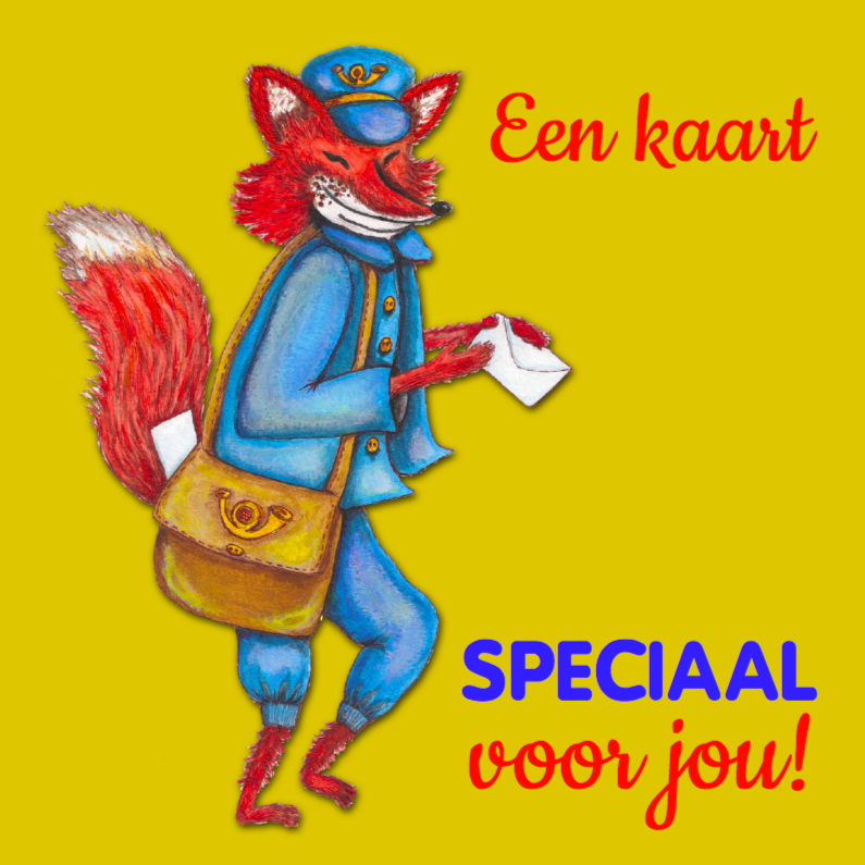 Postbode vos - Kinderkaarten Kinderkaarten - Postbode vos