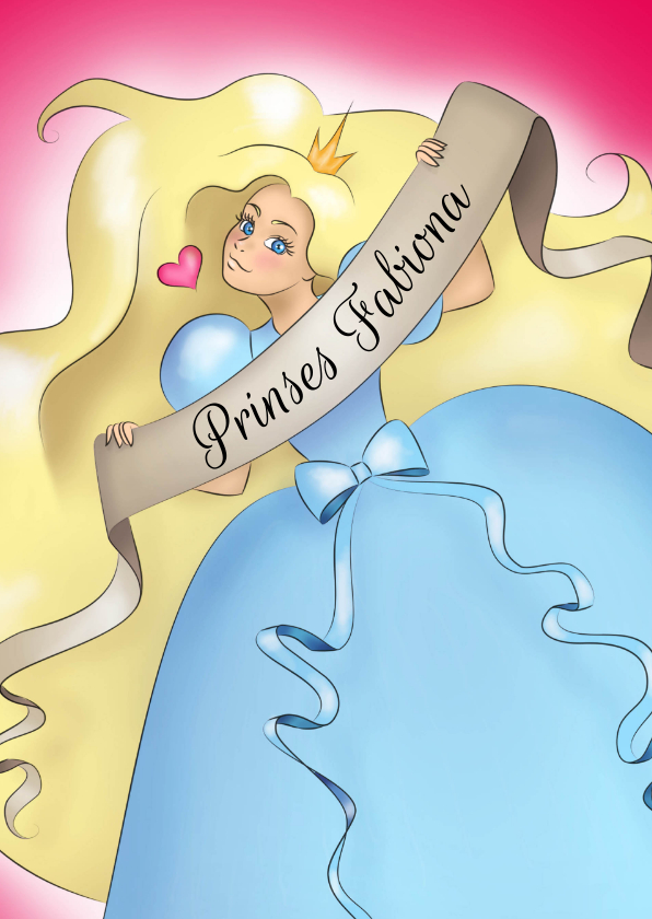 Prinses met perkament - KO - Kinderkaarten Kinderkaarten - Prinses met perkament - KO