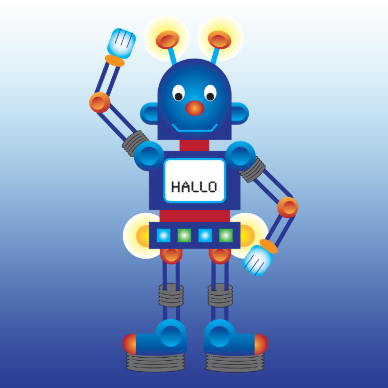 Robot groet je - Kinderkaarten Kinderkaarten - Robot groet je