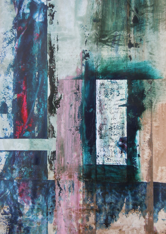 Abstract kunstwerk "Geheimen" - Kunstkaarten Kunstkaarten - Abstract kunstwerk "Geheimen"