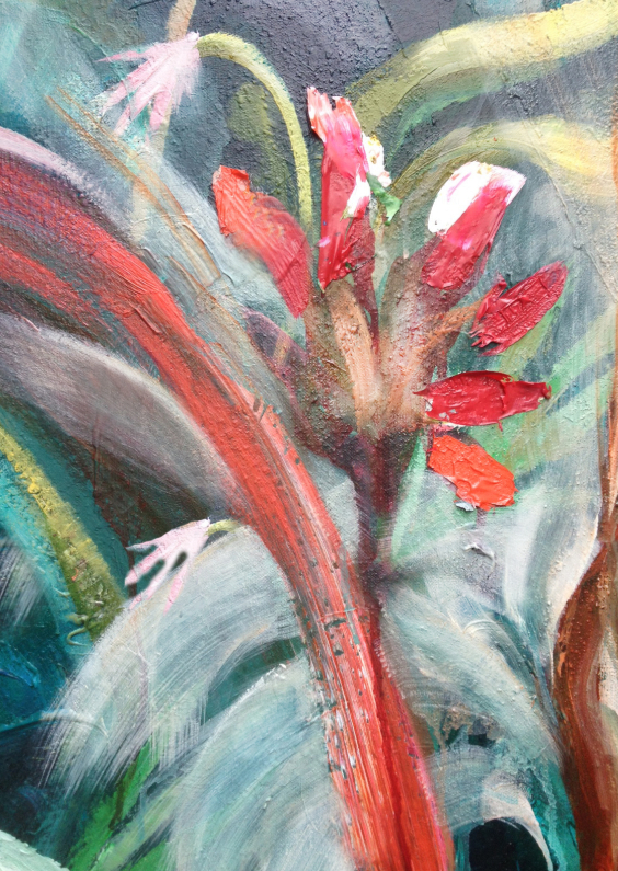 Bloem rood bruin - Kunstkaarten Kunstkaarten - Bloem rood bruin