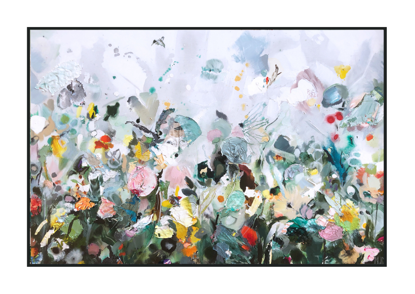 Bloemenschilderij Vital - van Martine de Ruiter - Kunstkaarten Kunstkaarten - Bloemenschilderij Vital - van Martine de Ruiter