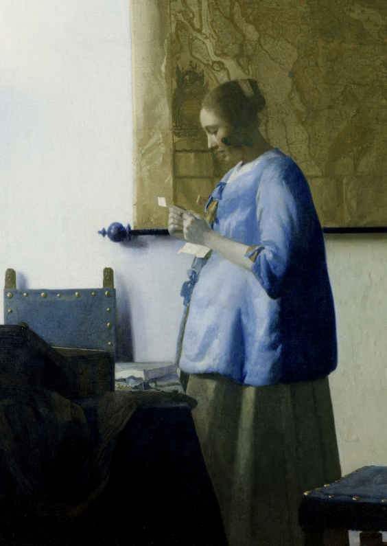 Brieflezende vrouw - J. Vermeer - Kunstkaarten Kunstkaarten - Brieflezende vrouw - J. Vermeer