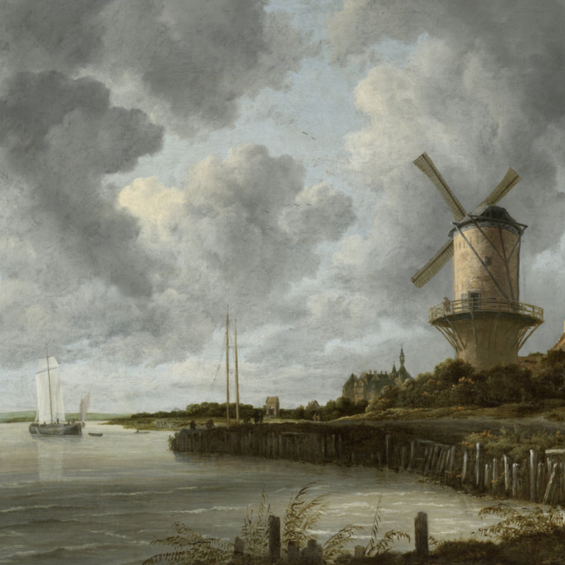 Kunstkaarten - De molen bij Wijk bij Duurstede