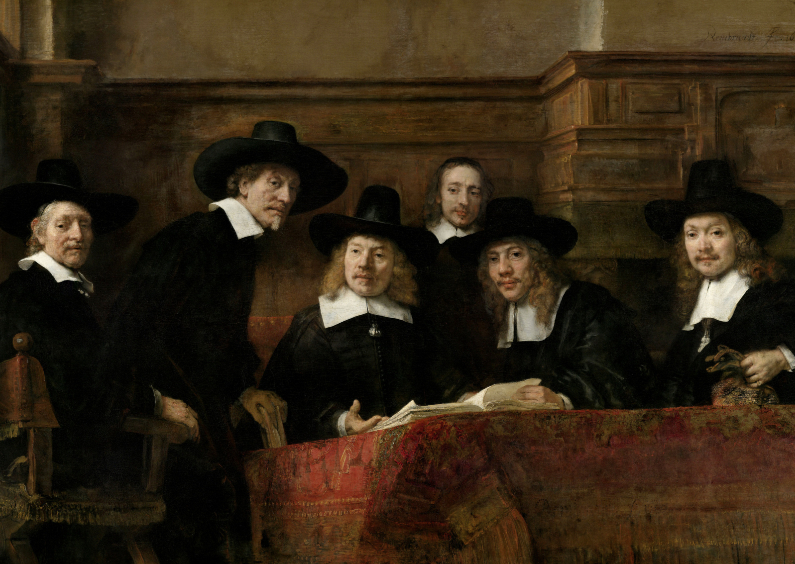 De Staalmeesters - Rembrandt - Kunstkaarten Kunstkaarten - De Staalmeesters - Rembrandt