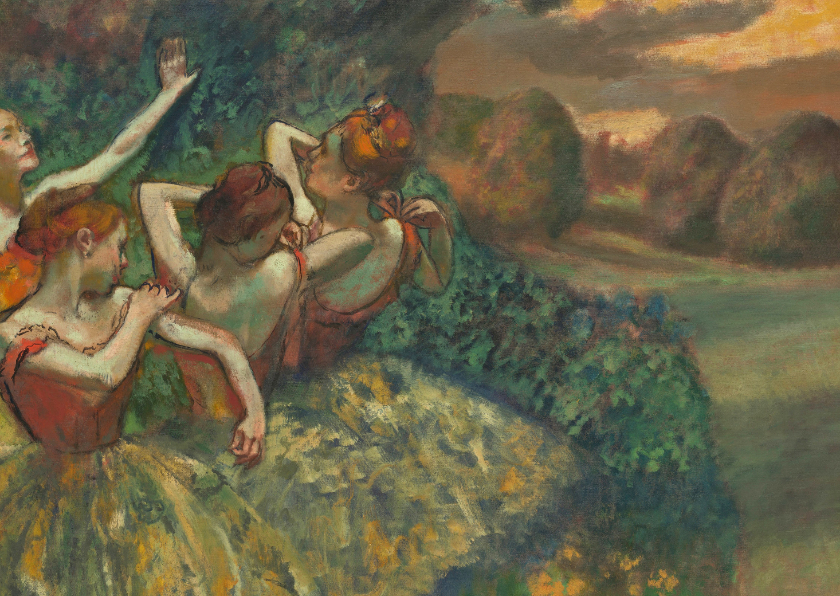 Kunstkaarten - Edgar Degas. Vier danseressen