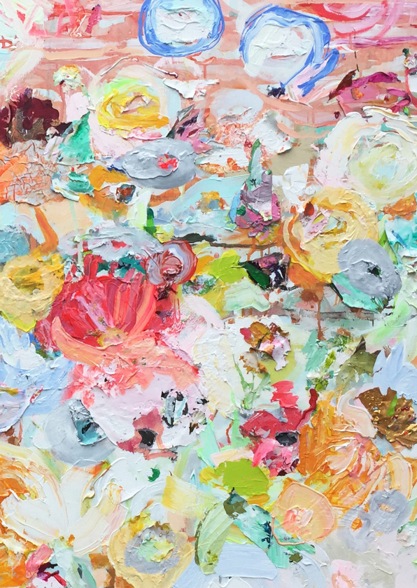 Kunst bloemen paletstukken rh - Kunstkaarten Kunstkaarten - Kunst bloemen paletstukken rh