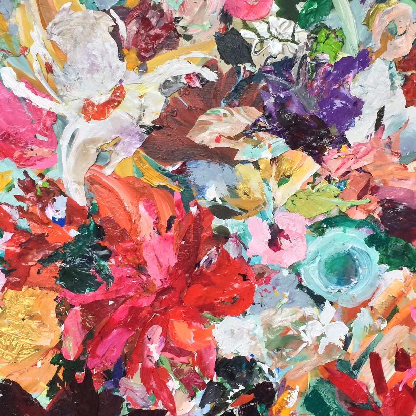 Kunst kleurrijke bloemen - Kunstkaarten Kunstkaarten - Kunst kleurrijke bloemen