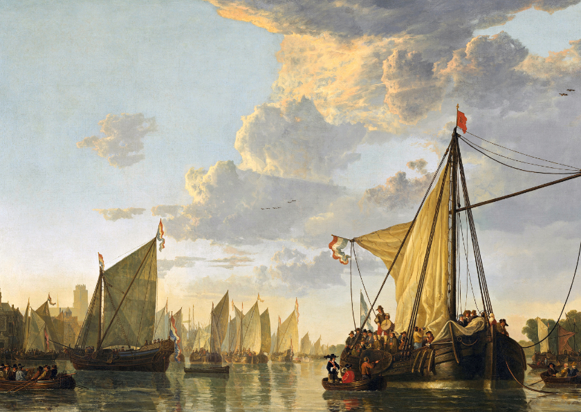 Kunstkaarten - Kunstkaart van Aelbert Cuyp 'Schepen op de Maas'