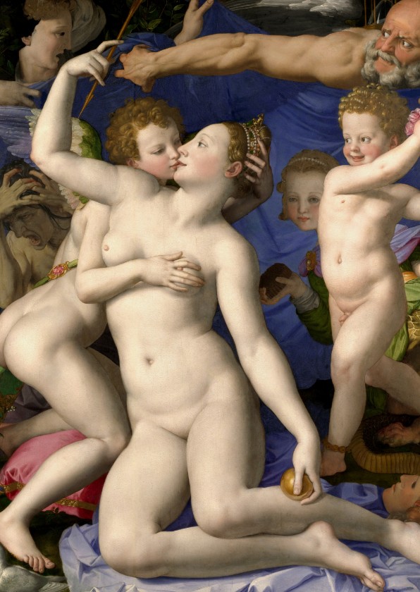 Kunstkaart van Bronzino. Venus, Cupido en de Tijd - Kunstkaarten Kunstkaarten - Kunstkaart van Bronzino. Venus, Cupido en de Tijd