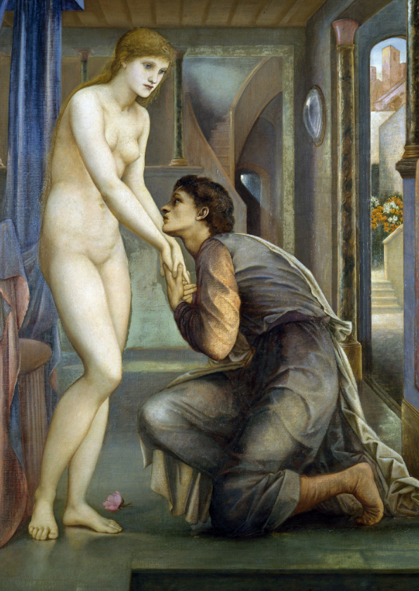 Kunstkaart van Edward Burne-Jones . Pygmalion - Kunstkaarten Kunstkaarten - Kunstkaart van Edward Burne-Jones . Pygmalion
