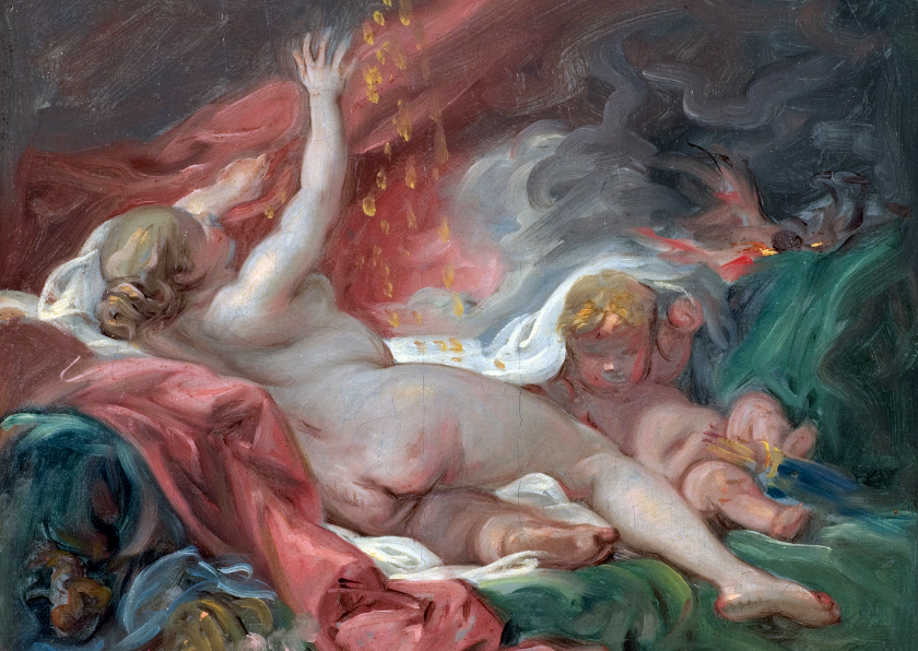 Kunstkaart van Francois Boucher. Danae - Kunstkaarten Kunstkaarten - Kunstkaart van Francois Boucher. Danae