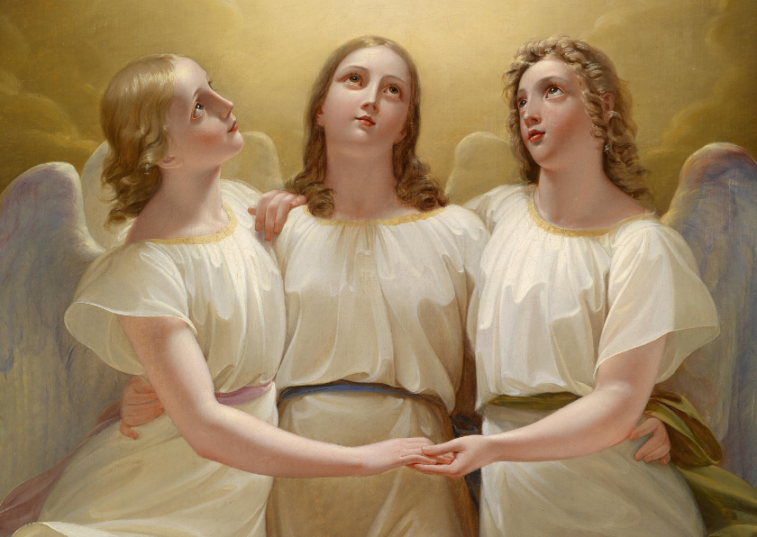 kunstkaart van Franz Kadlik. Drie engelen - Kunstkaarten Kunstkaarten - kunstkaart van Franz Kadlik. Drie engelen