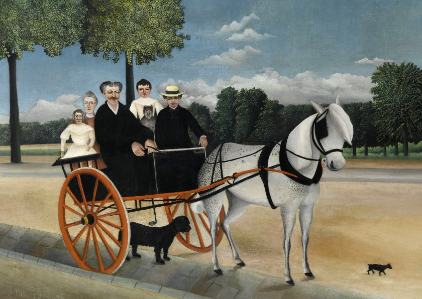 Kunstkaarten - Kunstkaart van Henri Rousseau. Het paardenritje