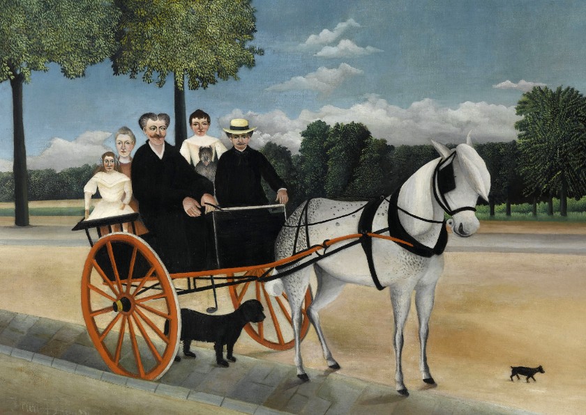 Kunstkaart van Henri Rousseau. Het paardenritje - Kunstkaarten Kunstkaarten - Kunstkaart van Henri Rousseau. Het paardenritje
