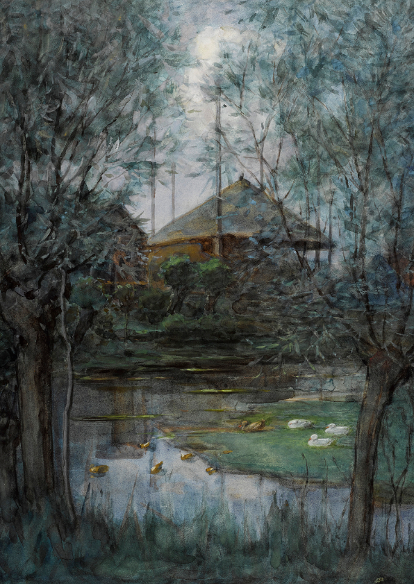 Kunstkaart van Piet Mondriaan. Hooiberg - Kunstkaarten Kunstkaarten - Kunstkaart van Piet Mondriaan. Hooiberg