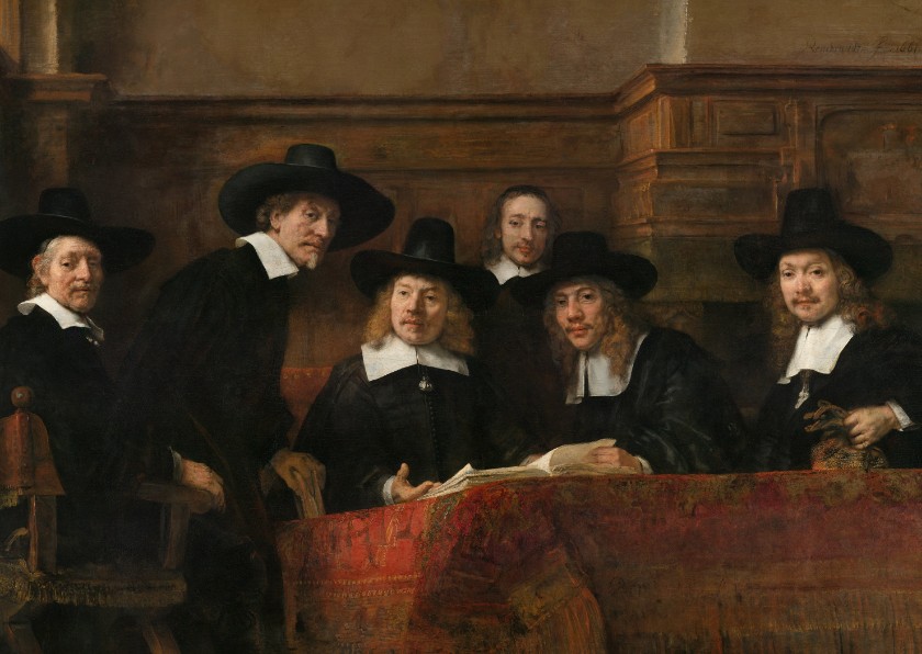 Kunstkaart van Rembrandt. De staalmeester - Kunstkaarten Kunstkaarten - Kunstkaart van Rembrandt. De staalmeester