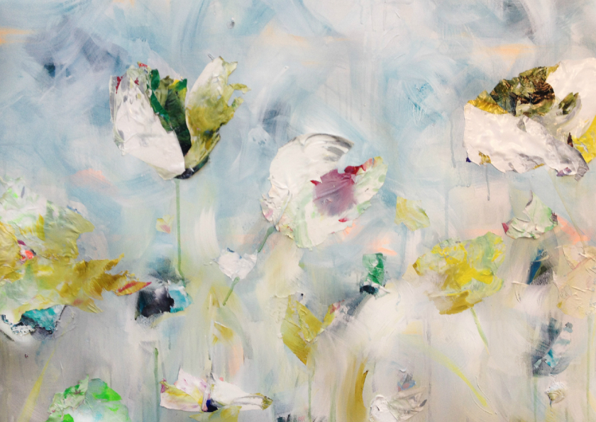 Print van bloemen schilderij - Kunstkaarten Kunstkaarten - Print van bloemen schilderij