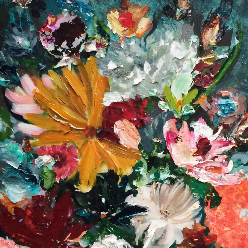 Schilderij Vreugde- bloemen - Kunstkaarten | Kaartje2go