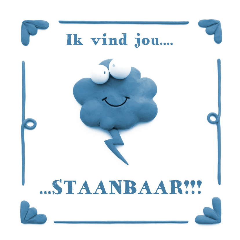 Delfts Blauwe Onweerswolk - Liefde kaarten Liefde kaarten - Delfts Blauwe Onweerswolk