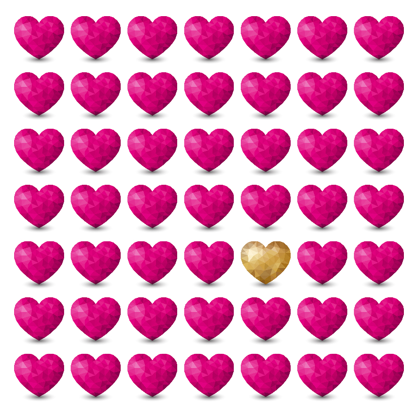 Kaart met hartjes voor iemand met een hart van goud - Liefde kaarten Liefde kaarten - Kaart met hartjes voor iemand met een hart van goud
